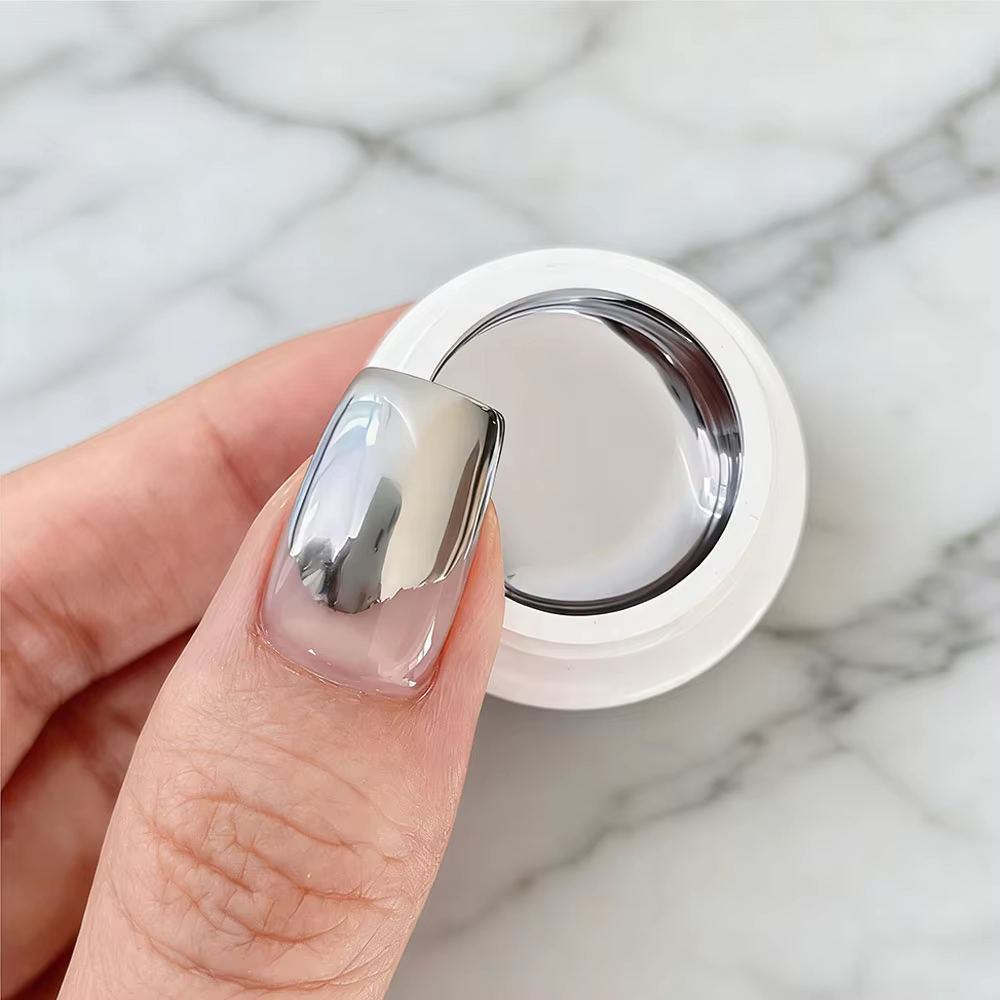 Vernis à ongles Gel métallique argenté