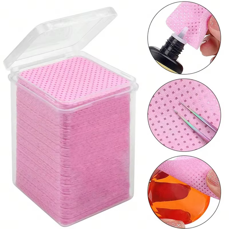 Tampons de coton non pelucheux lingettes dissolvant de vernis à ongles outil de nettoyage