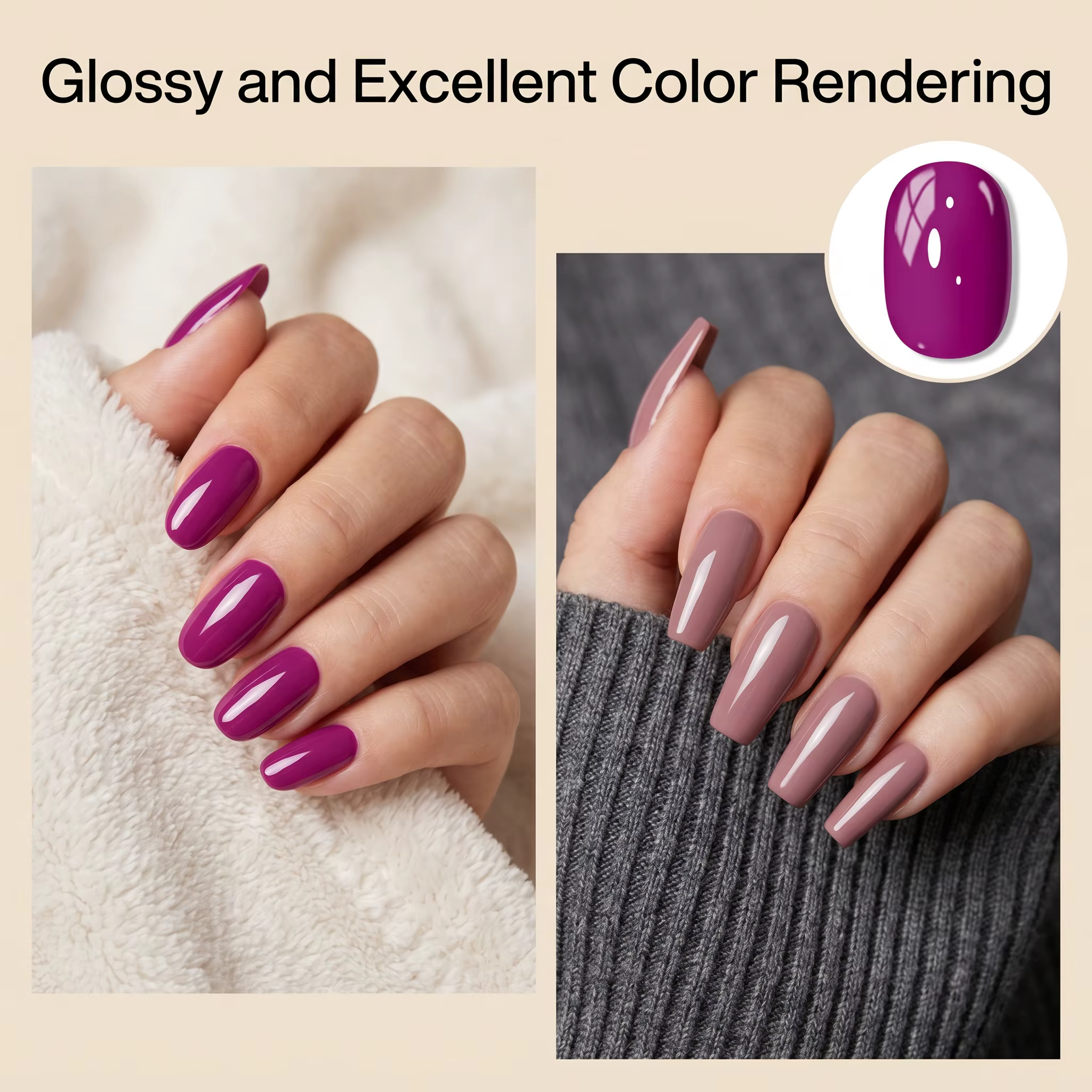 Ensemble de vernis à ongles en gel de couleur tendance