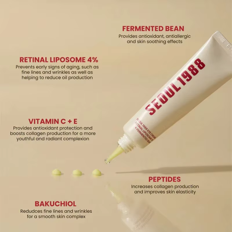 Séoul 1988 crème pour les yeux au rétinol 4% traitement Anti-âge pour les yeux cernes, rides, poches crème pour les yeux raffermissante et liftante pour les femmes