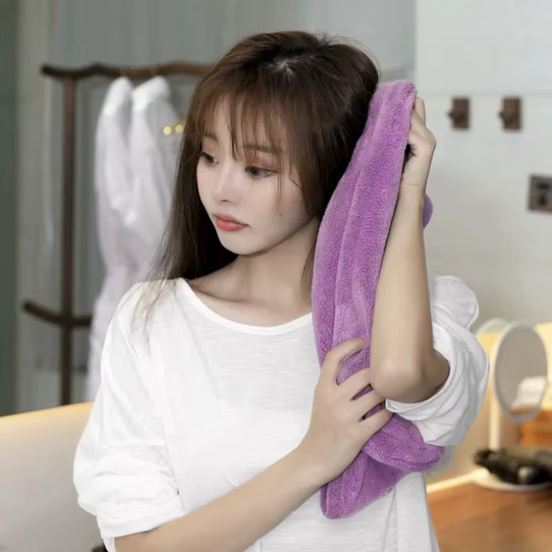 Femmes cheveux longs serviette de cheveux à séchage rapide serviettes en microfibre douce bonnet de douche serviette chapeaux de bain pour femmes bonnet de cheveux secs dame Turban tête