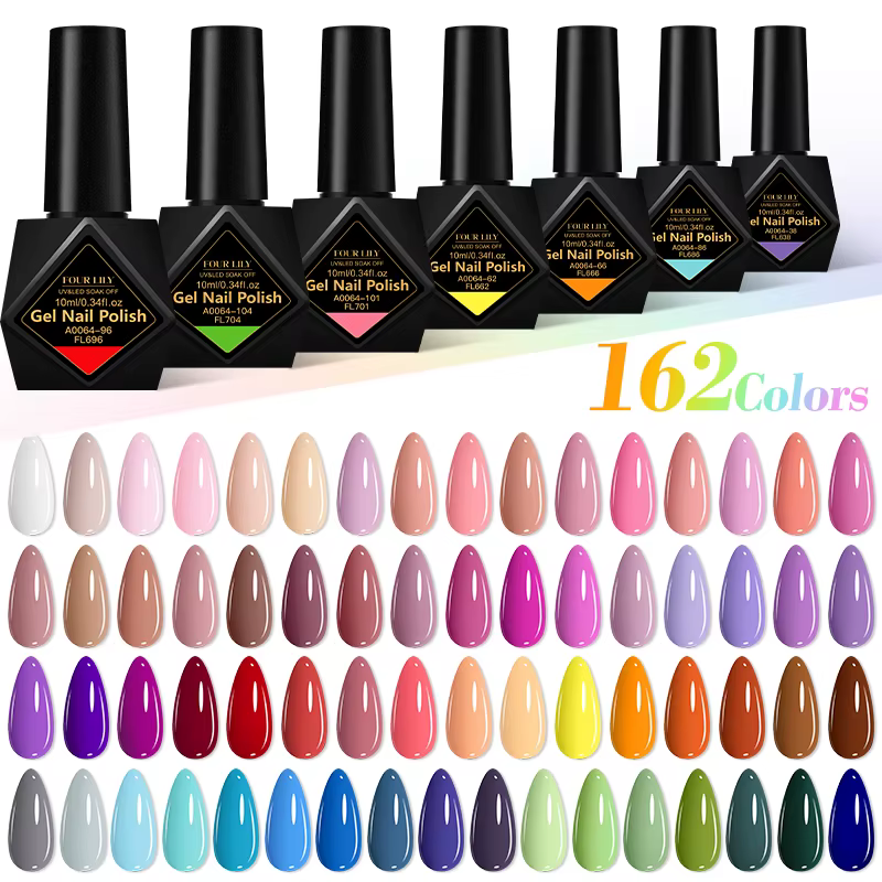 10ml Gel Vernis à ongles 162 couleurs fournitures