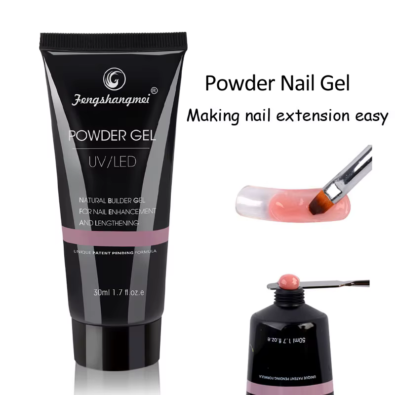 Gel pour ongles en poly : constructeur de gel transparent 30 g pour renforcement d'apparence naturelle