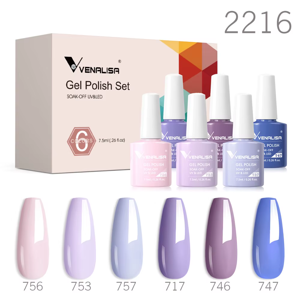 6 pièces/ensemble VIP5 Venalisa Gel vernis à ongles HEMA gratuit gelée rose couleur nue