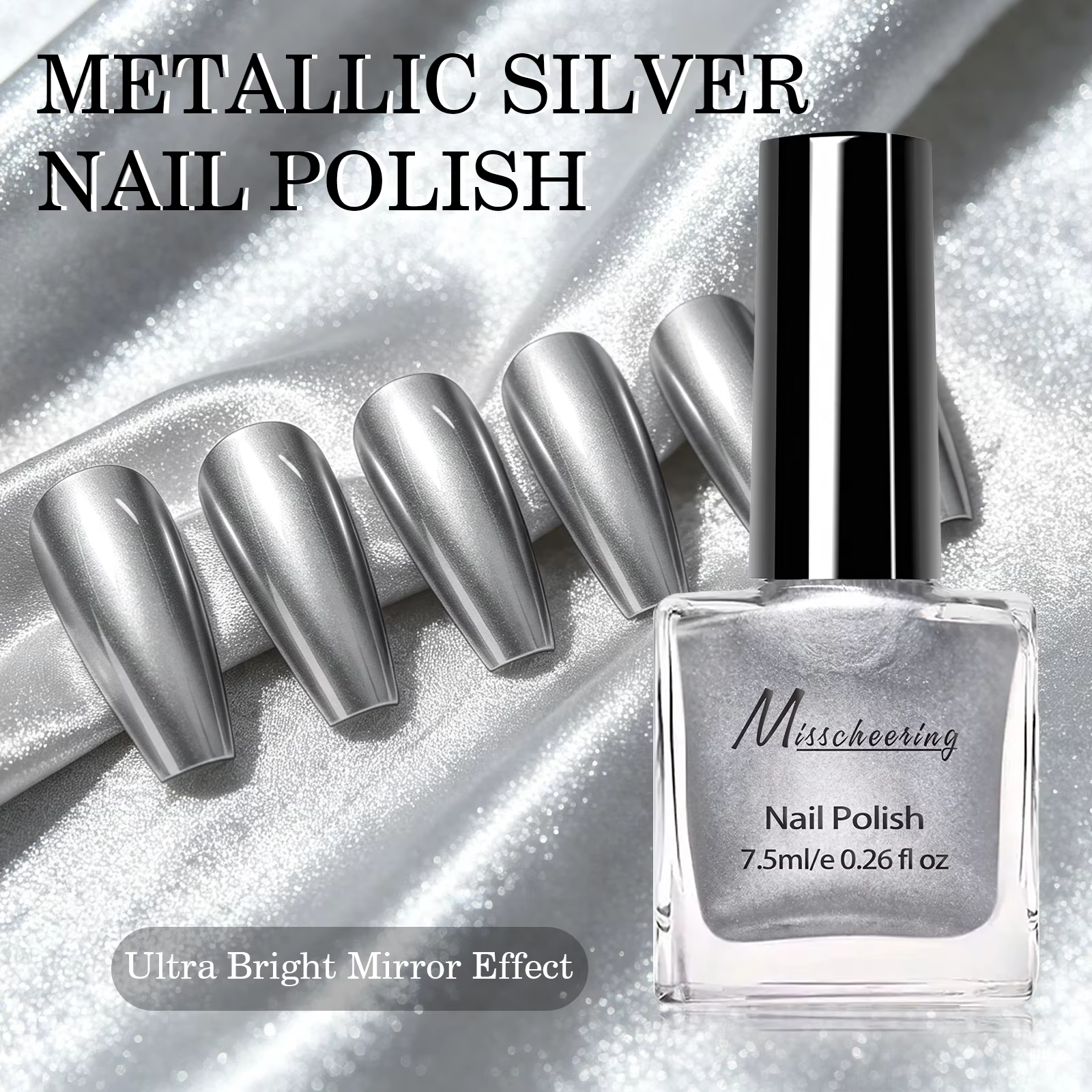 Vernis à ongles argenté métallique 7