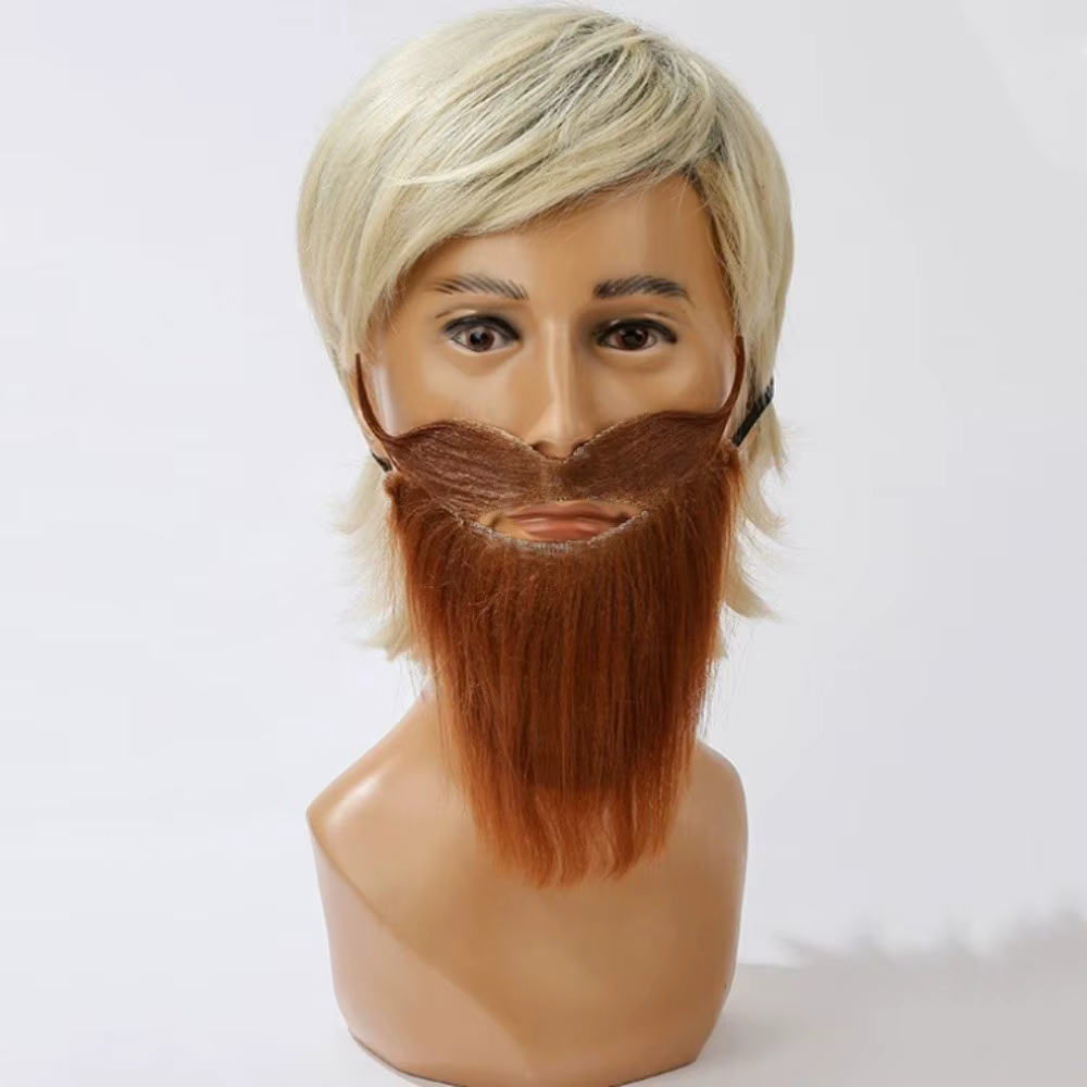 Artificia réaliste fausse barbe drôle sauvage Halloween fausse moustache vif Durable Viking tressé barbe Cosplay accessoires décoration