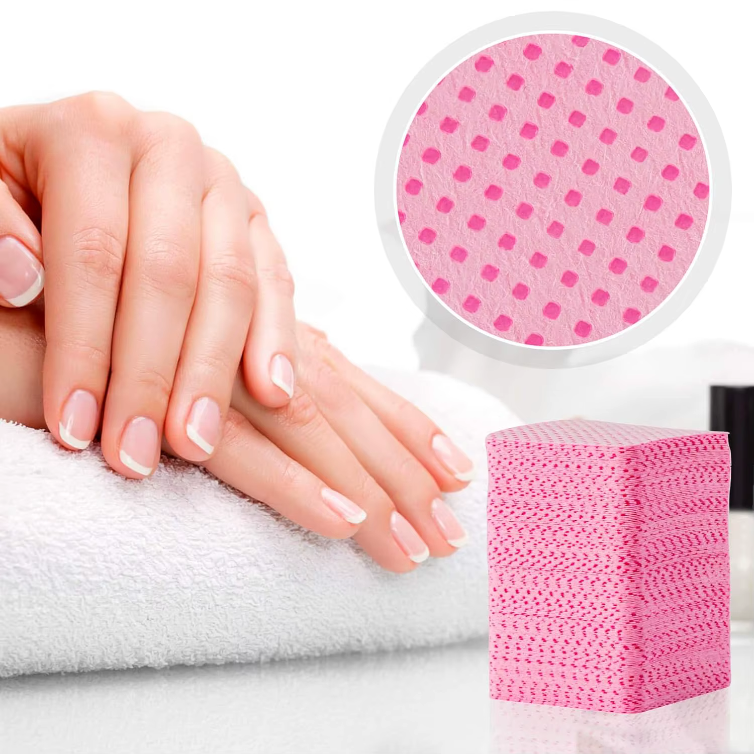 Lingettes dissolvant de vernis à ongles en Gel de coton