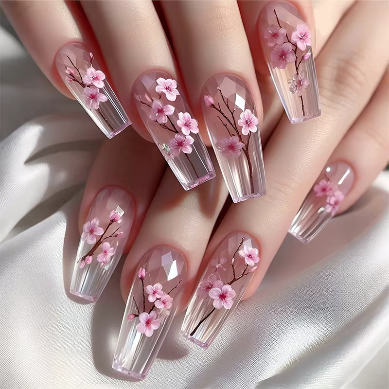 Faux ongles mi-longs pour femmes