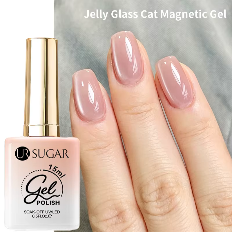 UR SUGAR 15ml Gel Magnétique Semi-Permanent Effet Verre Gelée Chat pour Manucure Nail Art