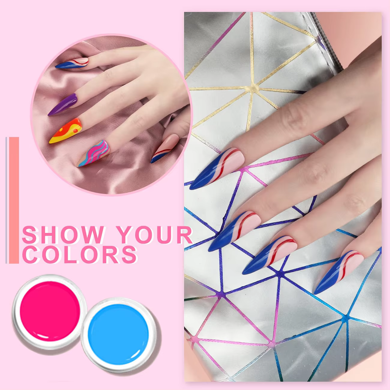 Kit d'art d'ongle de revêtement de gel de 36 couleurs
