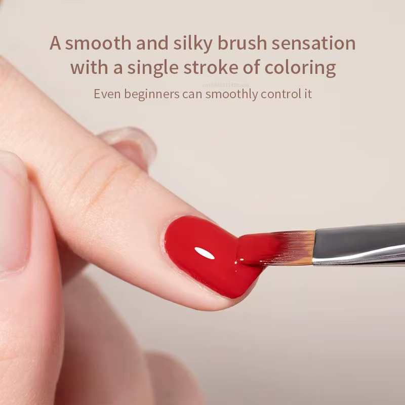 Pinceau à ongles naret plat pour gel UV