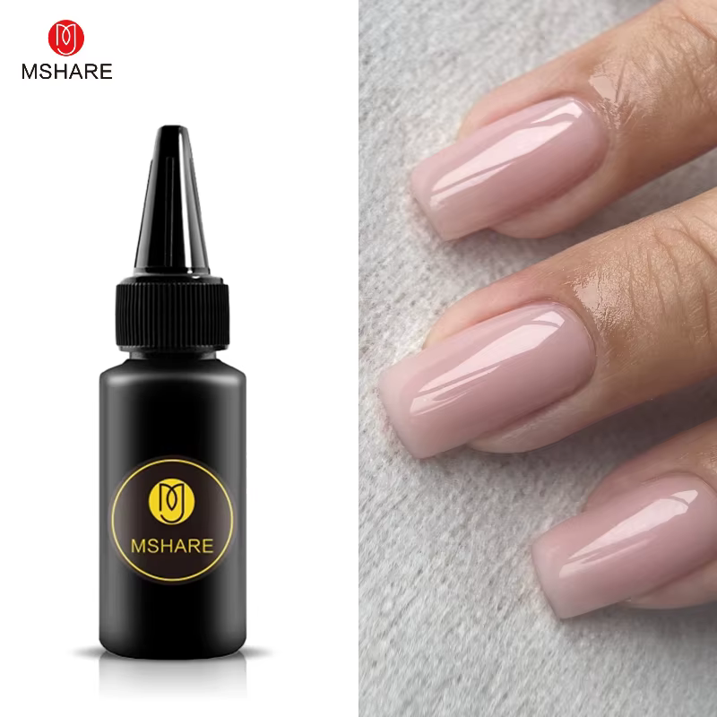 Gel de base en caoutchouc rose pour vernis à ongles