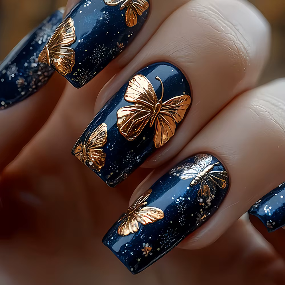 Faux ongles portables en forme d'amande