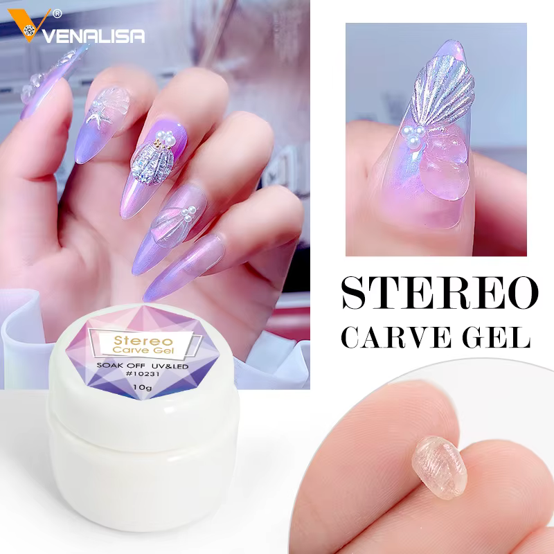 VENALISA stéréo sculpter Gel PVC doux solide Gel pétrir en diverses formes vernis à ongles pour Nail Art Transparent UV Gel tremper
