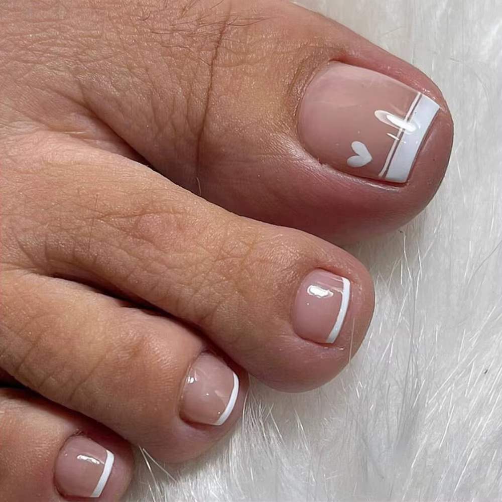 24 pièces ongles à bout brillant rouge paillettes faux