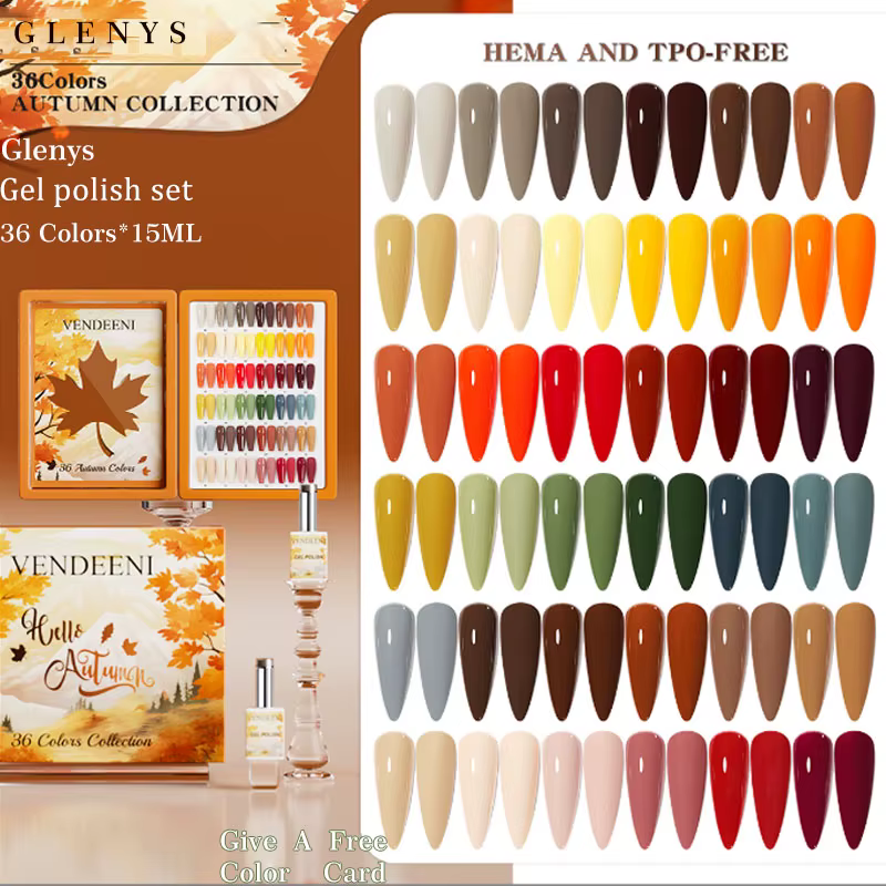 Gel vernis à ongles Glenys 36 couleurs