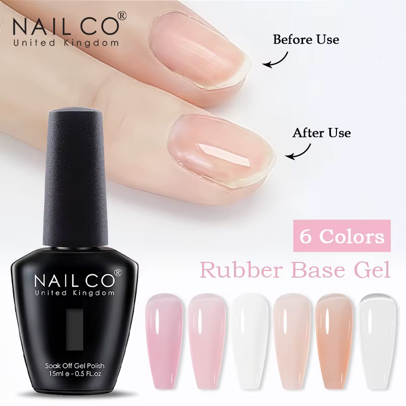 15ml 2 en 1 Gel de Base en caoutchouc sans lingette couche de finition couleur Gel vernis à ongles Transparent bâtiment