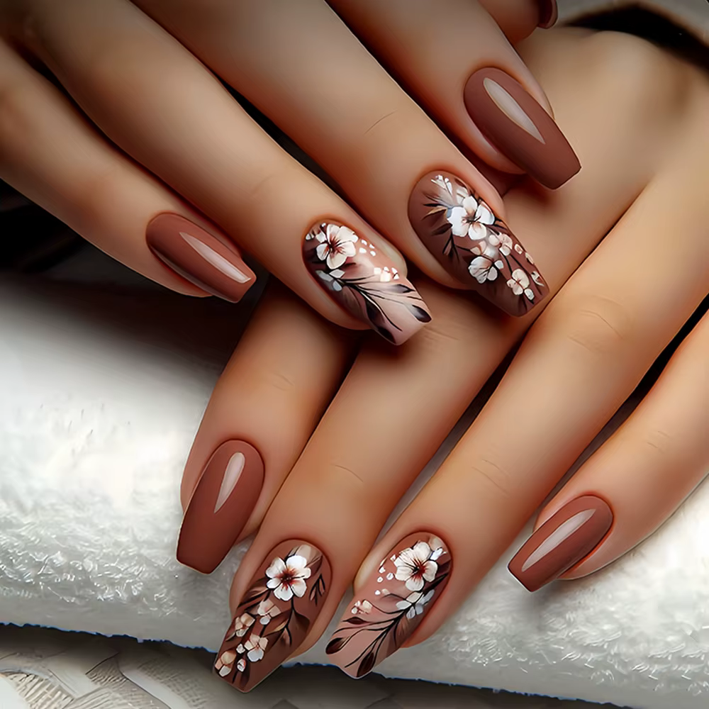 Faux ongles mi-longs pour femmes et filles