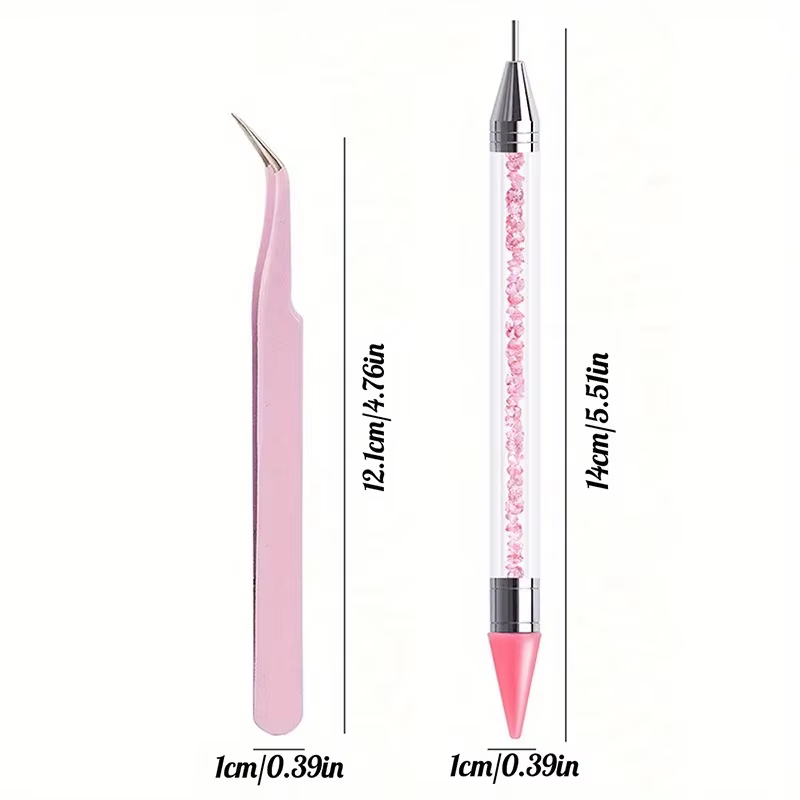Ensemble de stylos diamant à double extrémité pour manucure