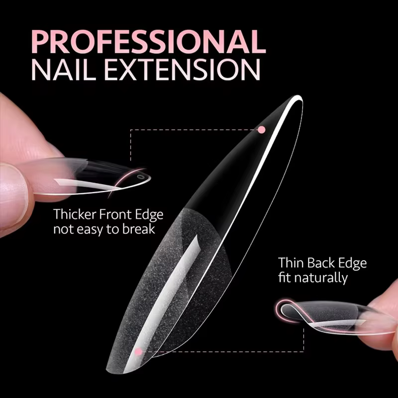 120 faux ongles en forme d'amande