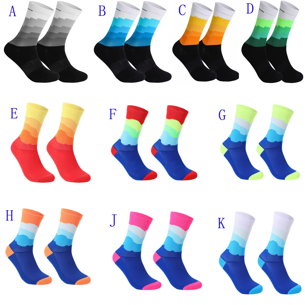 Nouvelles chaussettes de Sport unisexe chaussettes de cyclisme hommes chaussettes de Sport de plein air chaussures de vélo pour chaussettes de vélo de route chaussettes de basket-ball de course