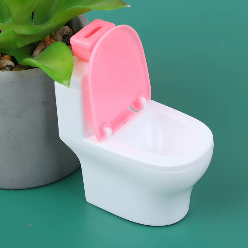 Meubles de maison de poupée, salle de bain Vintage, modélisation de toilettes, accessoires de jouets miniatures