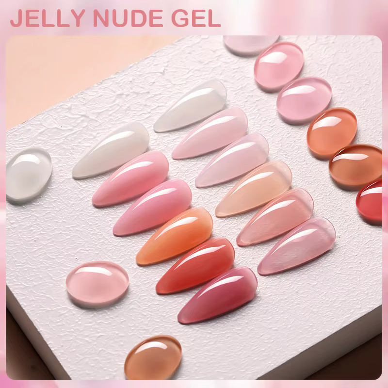 LILYCUTE 7ml blanc laiteux Transparent Gel vernis à ongles gelée rose nu Gel cristal Semi Permanent tremper UV Gel manucure conception