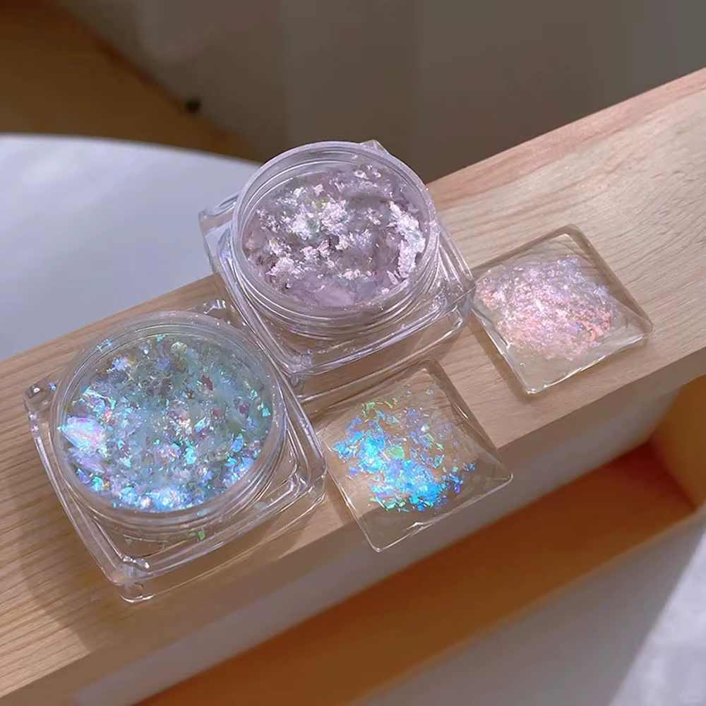 1 boîte Aurora neige fondant poudre Ultra-mince 0.5g opale ongles poudres holographique Chrome sirène caméléon bricolage manucure Pigment