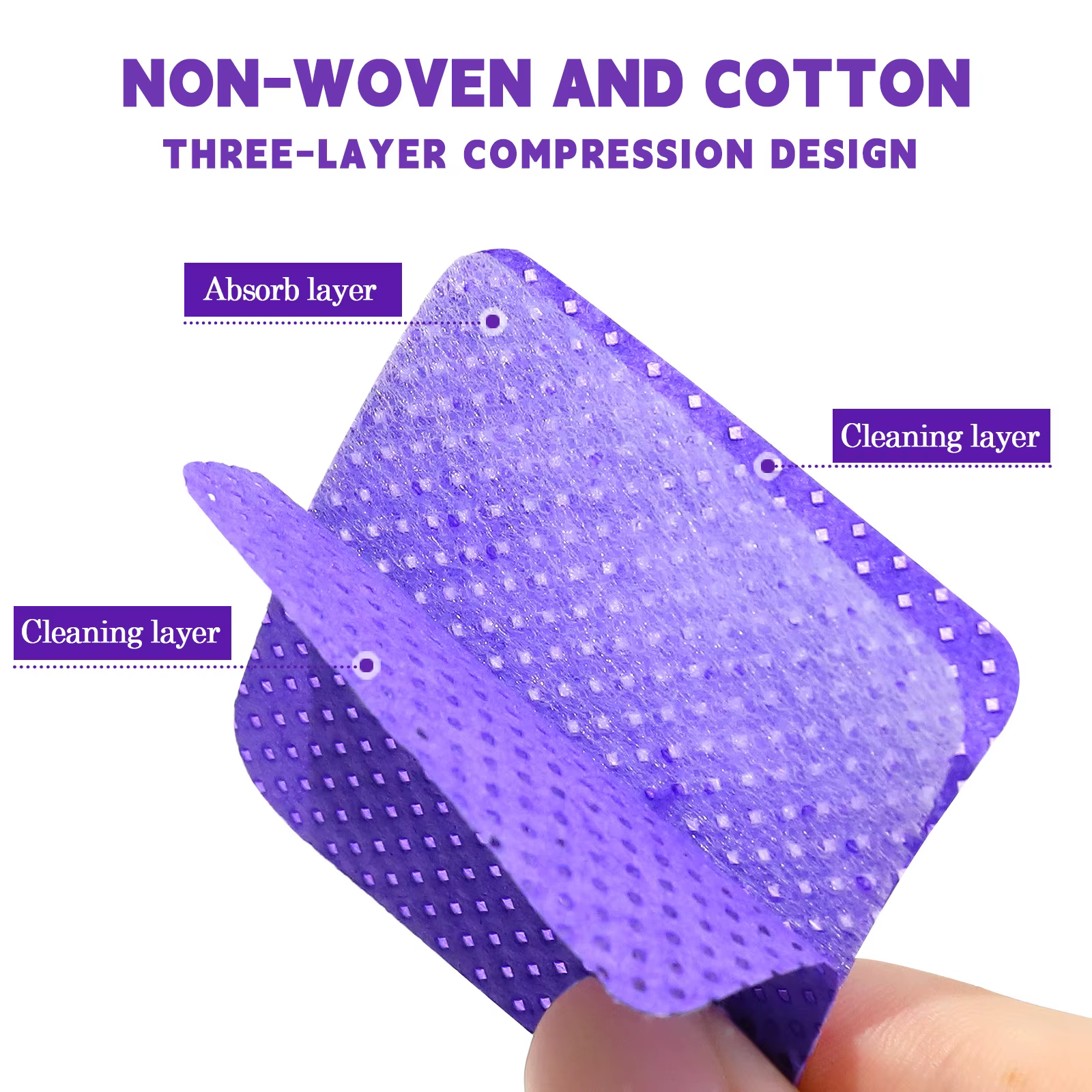 Dissolvant de vernis à ongles non pelucheux