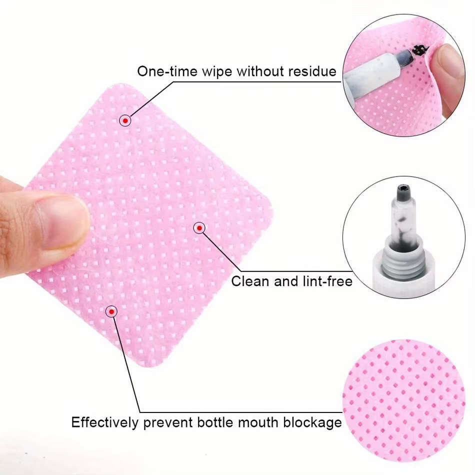 20/600 pièces lingettes à ongles non pelucheuses Gel tissus de nettoyage tampons dissolvant de vernis