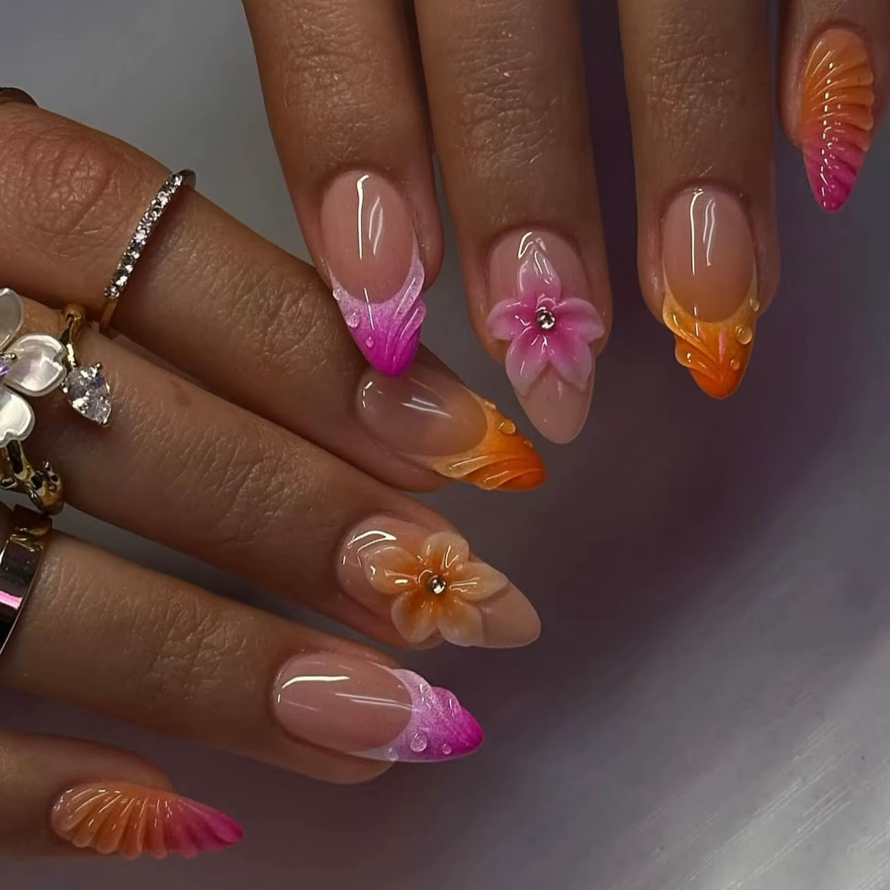 Faux ongles 3D pour femmes et filles