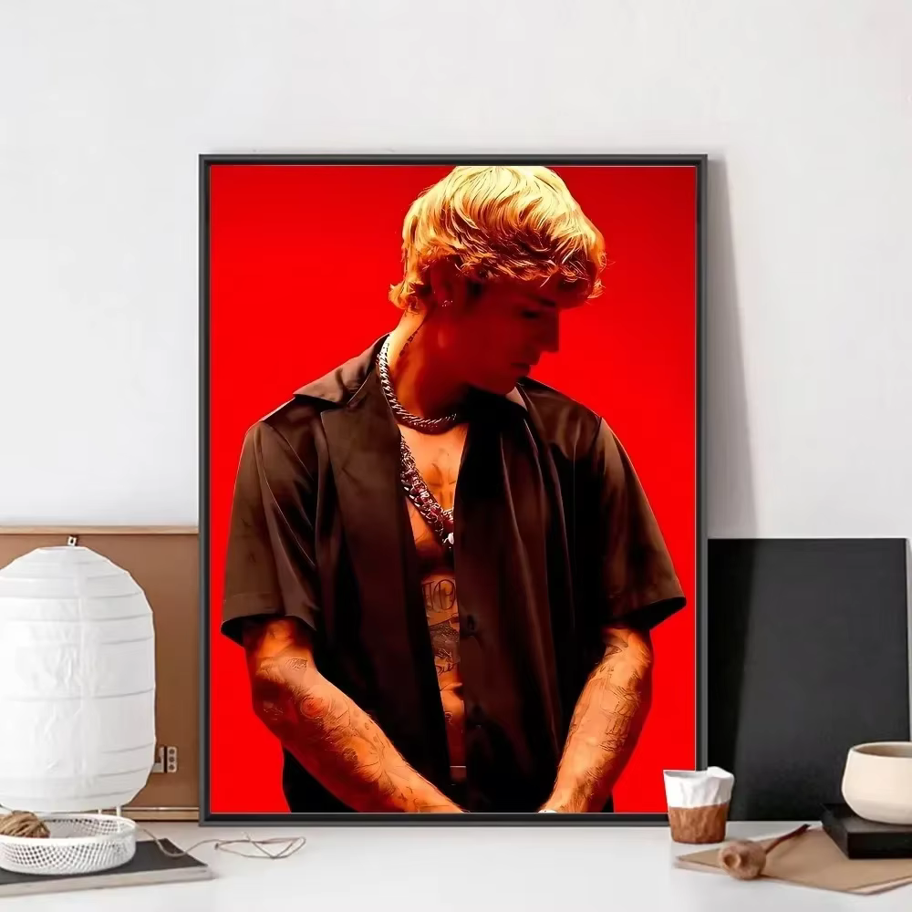 Affiche sans cadre de J-Justin B-Bieber, en papier kraft, pour bar, club, peinture artistique murale, autocollants d'étude pour chambre à coucher