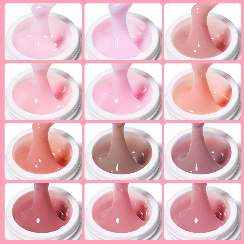 UR SUGAR 15ml boîte Extension Gel pour ongles gelée rose blanc clair Gel UV Gel dur