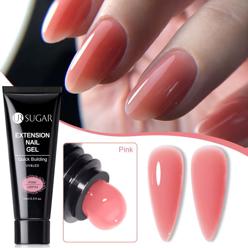 UR SUGAR 15ml Extension vernis à ongles Gel Camouflage nu rose Semi Permanent UV dur Gel