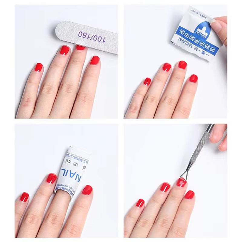 300/100 pièces dégraissant ongles Gel dissolvant de vernis à ongles