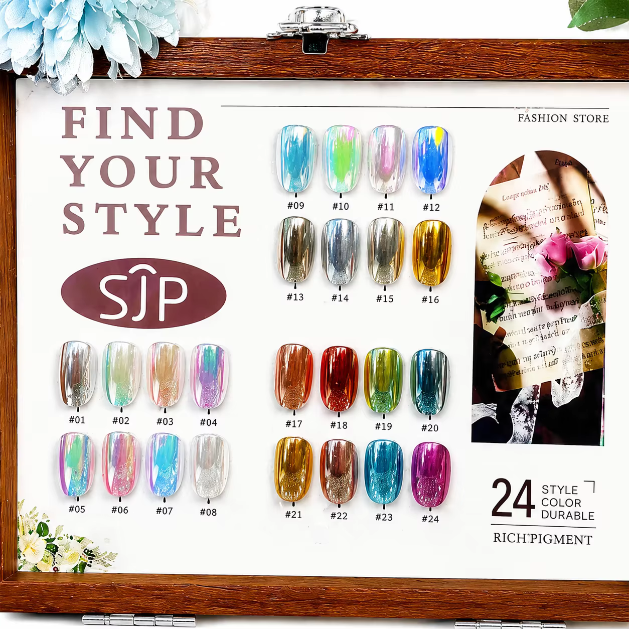 Ensemble de 24 couleurs pour nail art