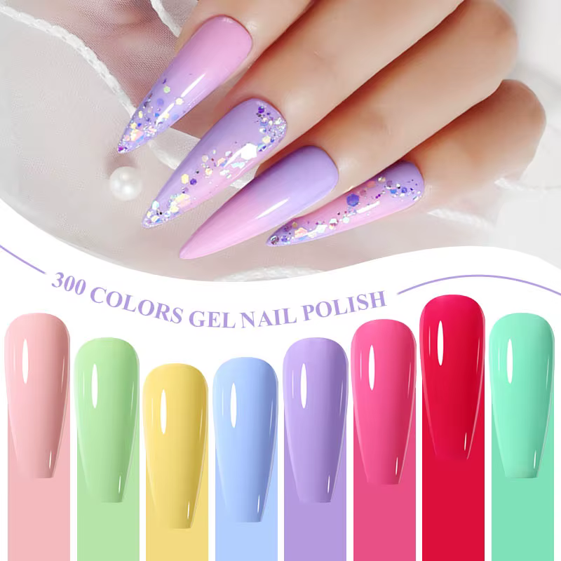 NAILCO 15ml Vernis à Ongles Gel Macaron Printemps-Été Rose Violet Semi-Permanent Nail Art Manucure Soak Off LED UV
