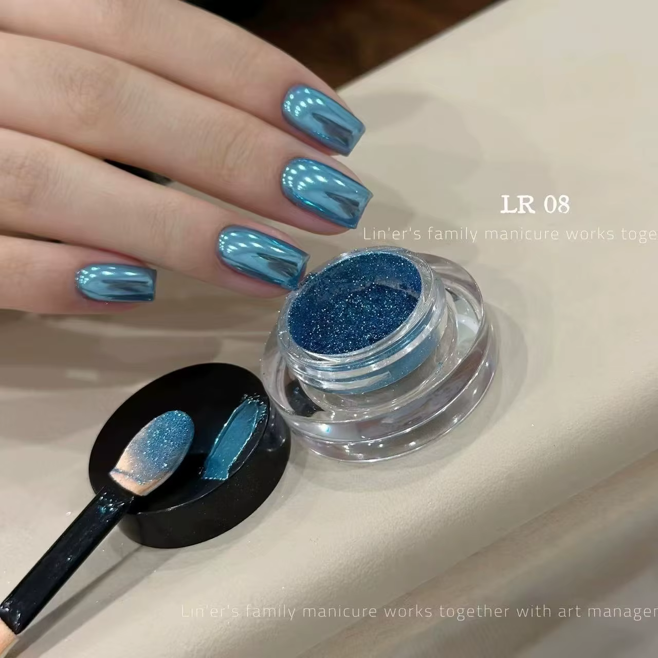 Poudre miroir magique pour ongles