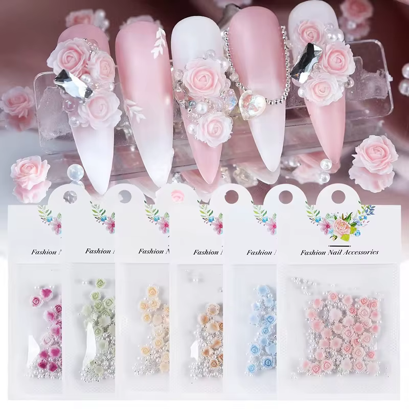 Roses sculptées en dégradées pour décoration Nail Art