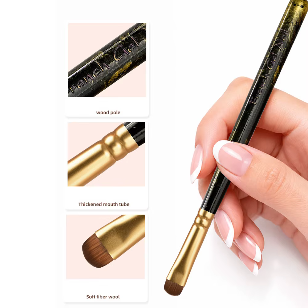 Pinceau plat pour ongles en gel