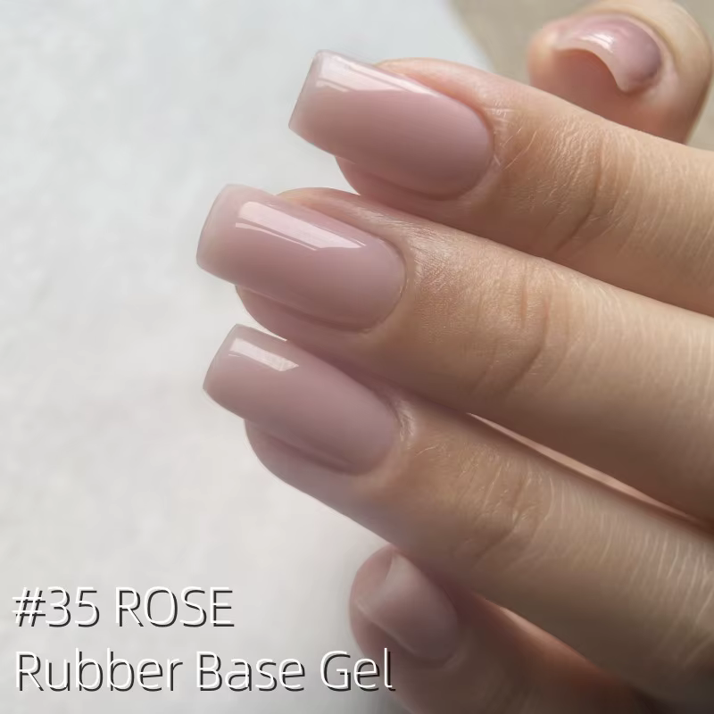 Gel de base en caoutchouc rose pour vernis à ongles