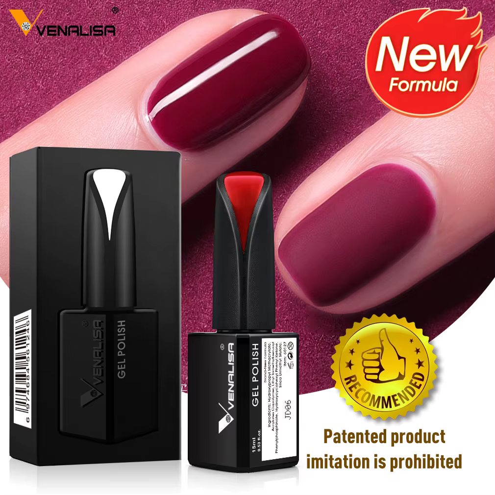 Venalisa15ML soyeux mat TPO gratuit couche de finition sans nettoyage laque à ongles couverture complète longue durée