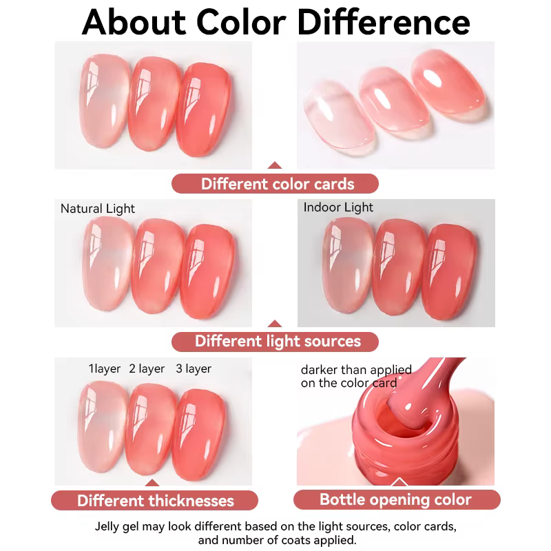 UR SUGAR 15ml Gel UV Transparent Rose Nude Effet Glacé pour Ongles