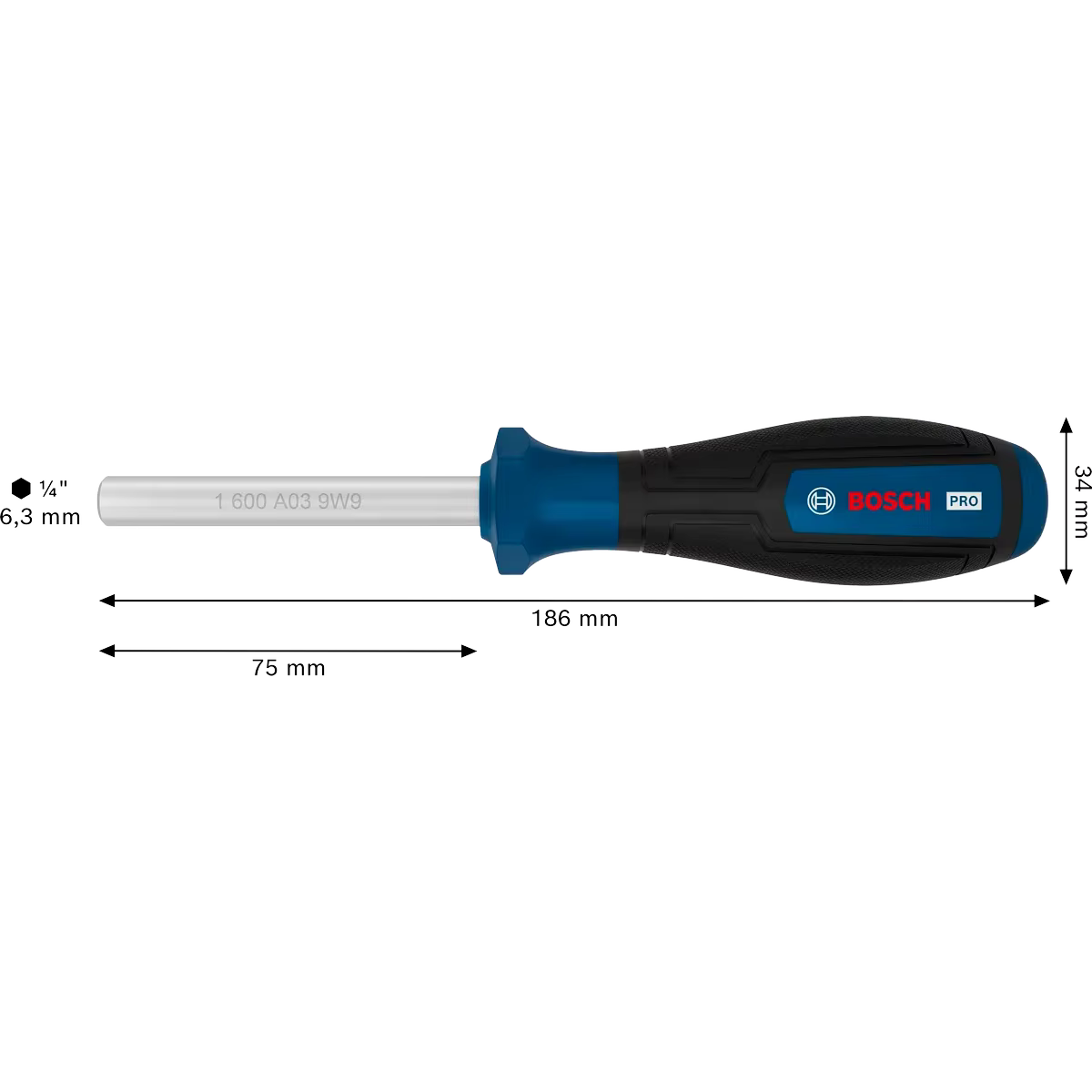 Accessoires pour outils à main, tournevis BOSCH 1600A039PS PRO