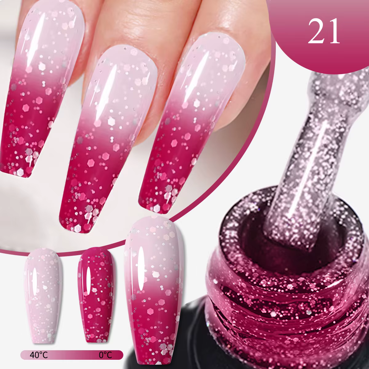 Vernis à ongles à paillettes sur le thème d'Halloween