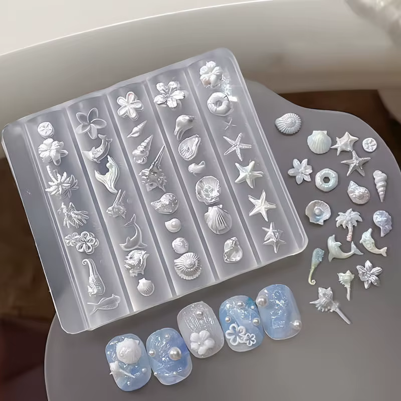 Moule en silicone 3D pour décorations d'ongles