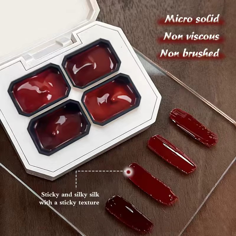 Kit de gel de tapotement rouge série Quatre-en-un