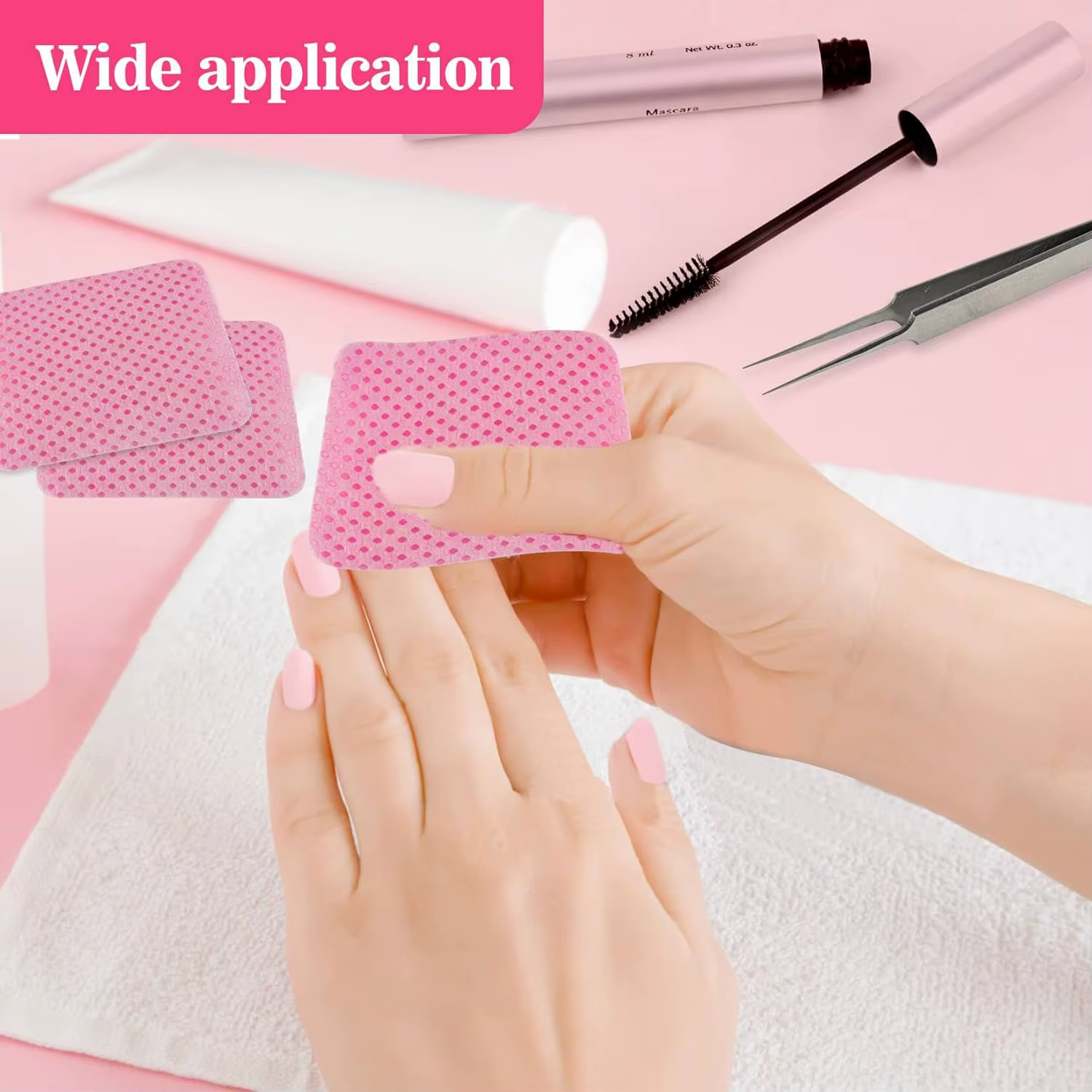 Lingettes dissolvant de vernis à ongles en Gel de coton