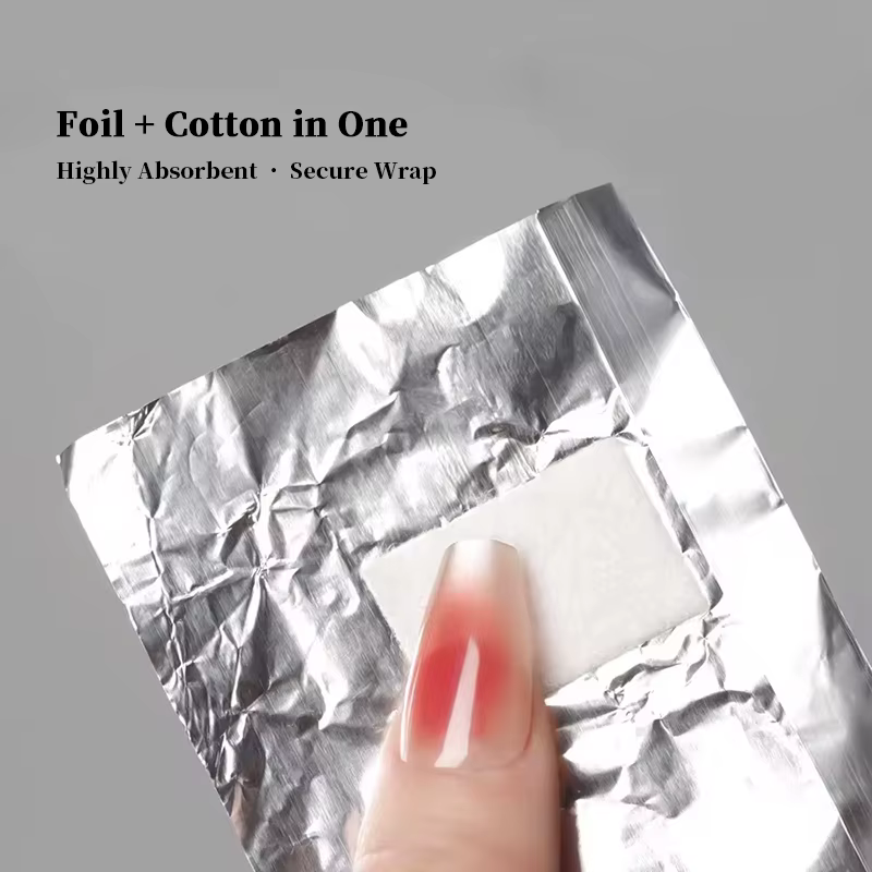 Feuilles de protection pour ongles avec tampon de coton
