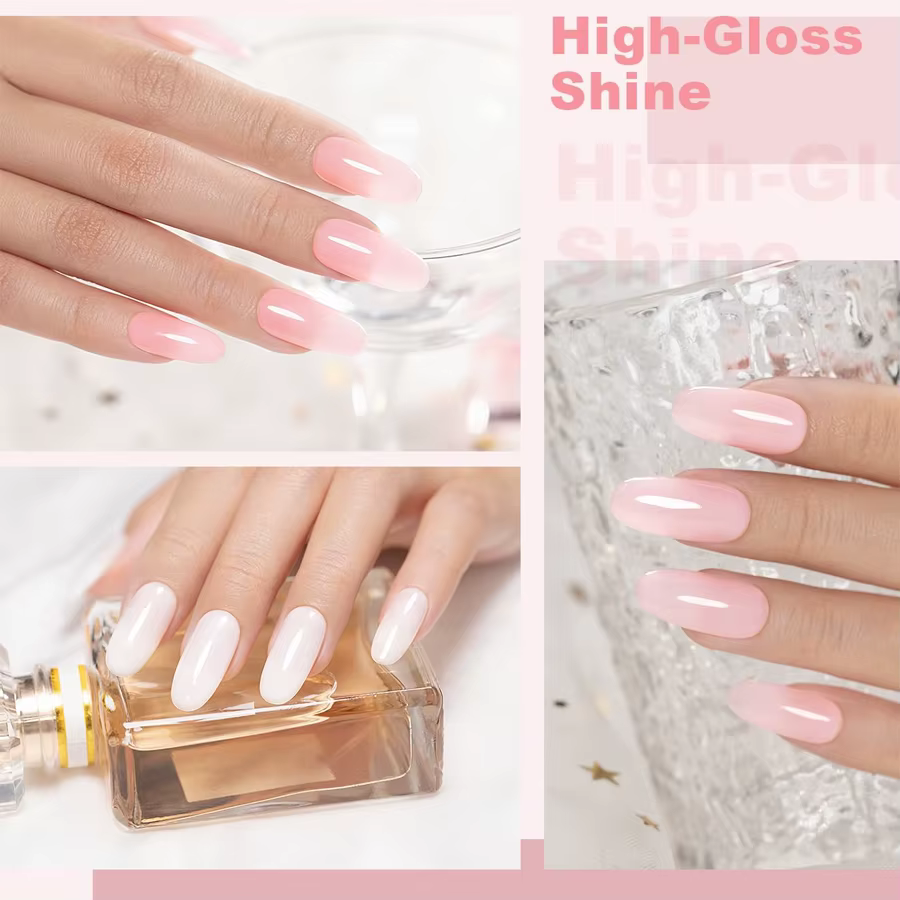 QAZIXU 8ml Gel de Base Caoutchouc pour Ongles